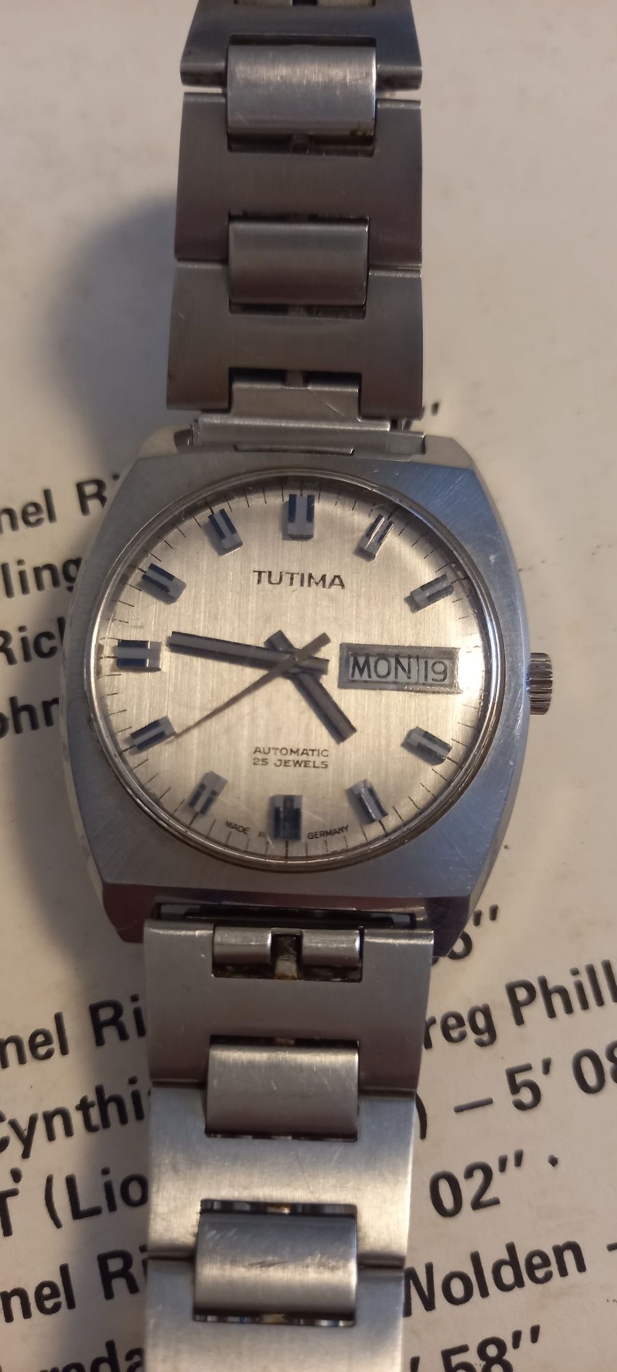 Ceas Bărbătesc Vintage Automatic Tutima Glashütte Daydate Germany