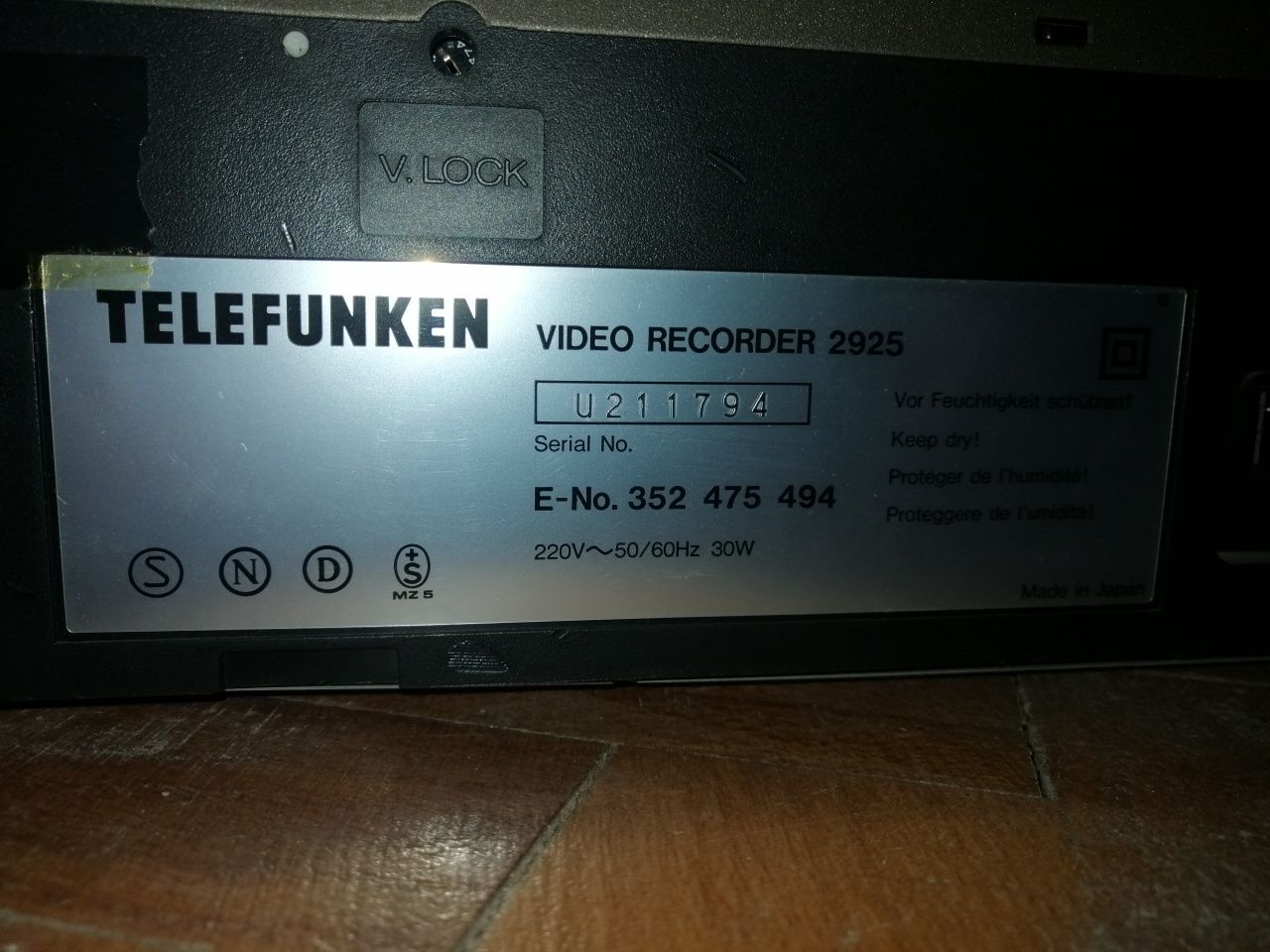 Video recorder Telefunken 2925