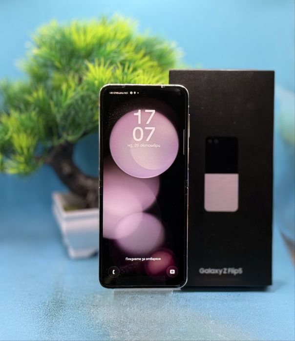 ГАРАНЦИОНЕН!!! Samsung Galaxy Z Flip5, 8GB RAM, 512GB, 5G, Lavender