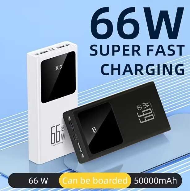 Baterie externa, incarcare super rapida, 66kW, 50000mAh cu lanterna