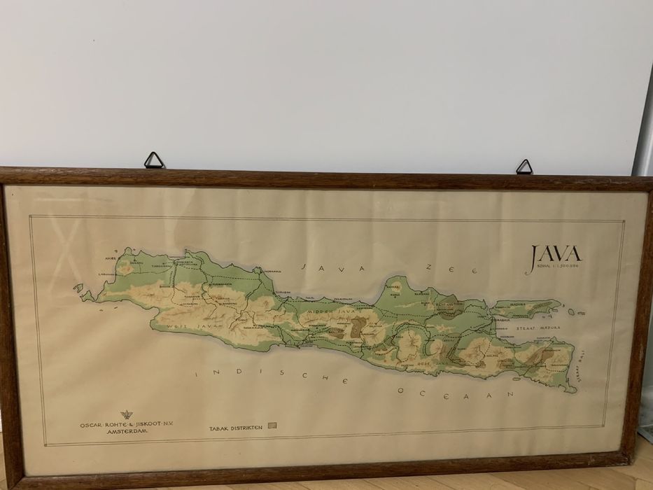 Стара карта на о.Ява / Индонезия