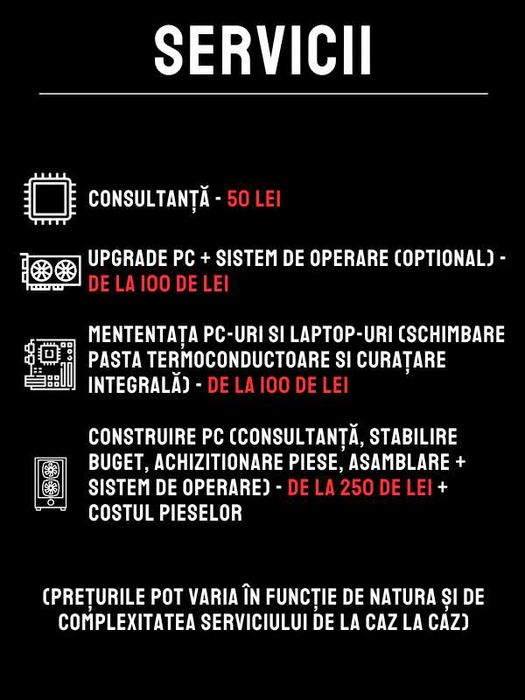 Servicii Profesionale IT Asamblare PC - Consultanță,Upgrade,Mentenanță