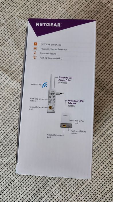 NetGear Powerline PLW1000 Internet prin priză –1000 Mbps WiFi extender