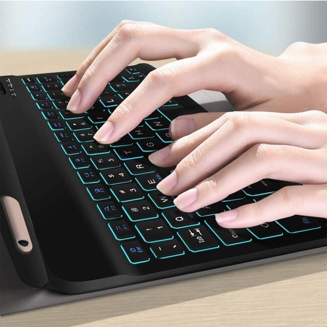 Tastatura RGB, Wi-Fi /Bluetooth pentru tablete, telefoane, PC,