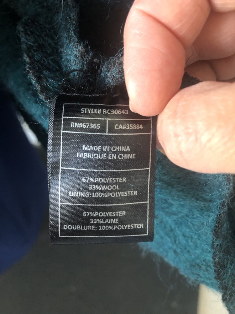 Palton lana verde