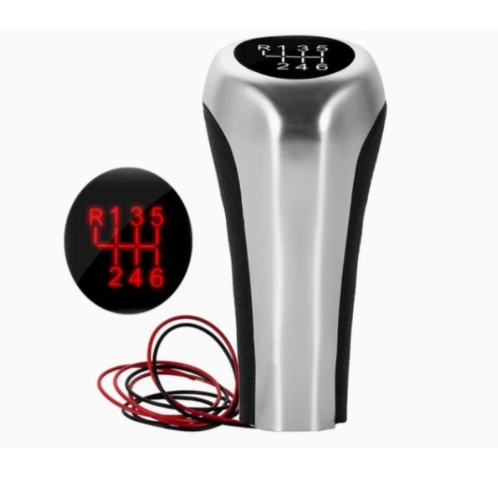 Топка за скоростен лост BMW 6 скорости – сива, светеща