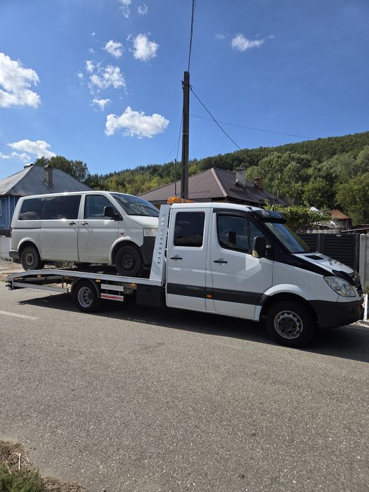 Tractari auto NON-STOP. Platforma+6persoane