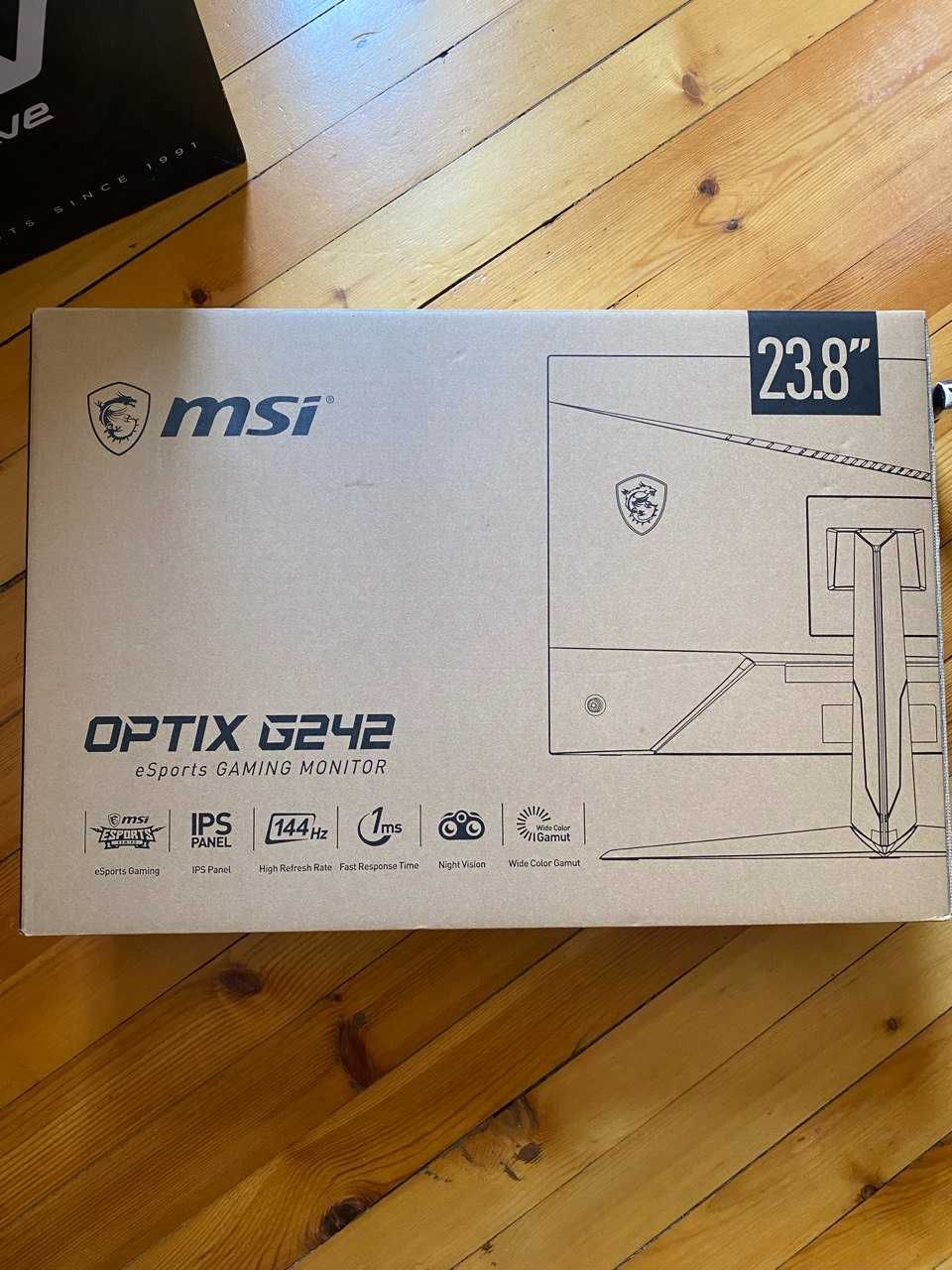 Гейминг монитор 24-144hz MSI OPTIX G242+двойна стойка+монитор 24-60hz