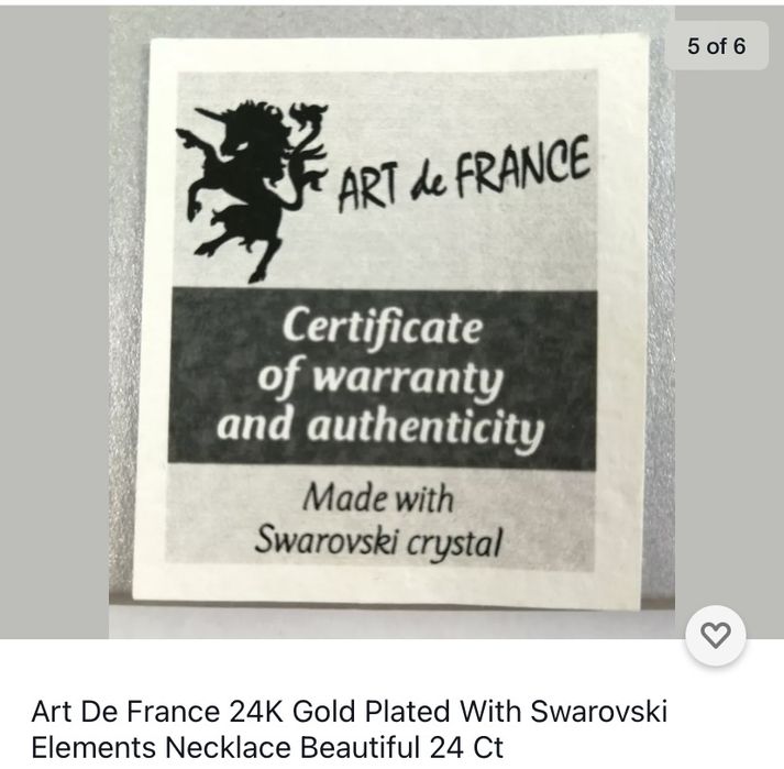 Swarovski gold 24k