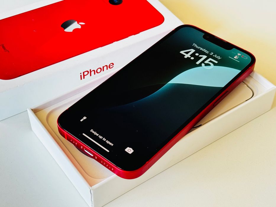 НОВ! Iphone 13 128GB Red 100% Батерия! Гаранция 6 месеца