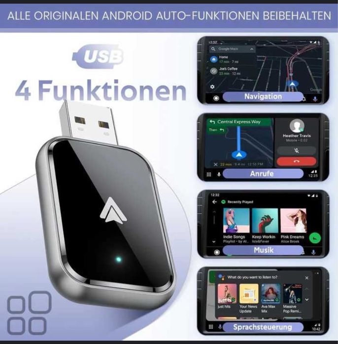 Adaptor auto wireless AIZEO Android / CarPlay iOS iPhone,navigatie