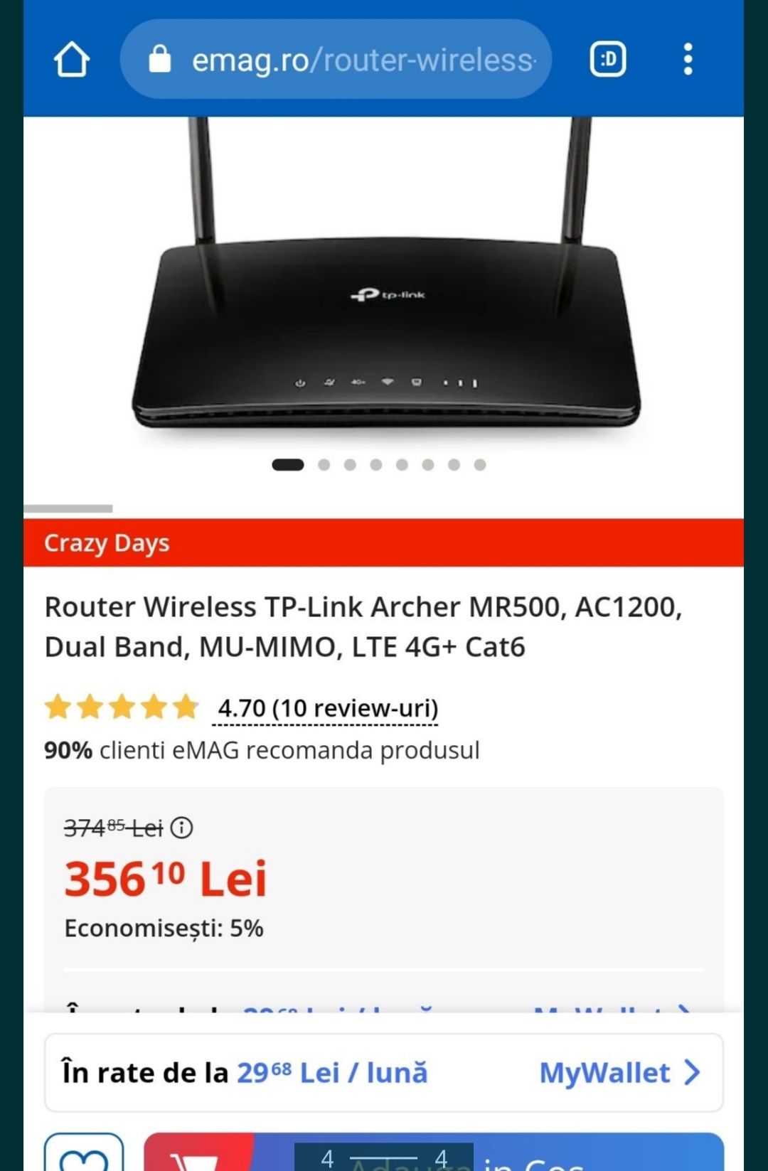 Router Wireless Nou Tp-link Archer MR500