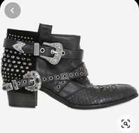 Ghete piele biker