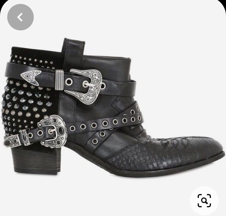 Ghete piele biker