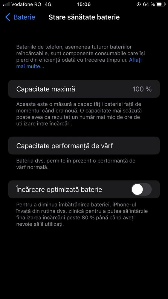 Ipone 7 plus vu baterie 100