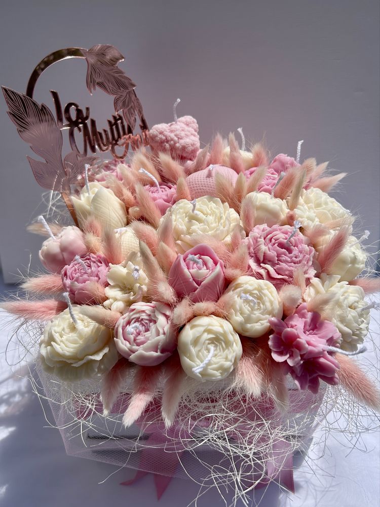 Aranjament floral din ceara parfumata!