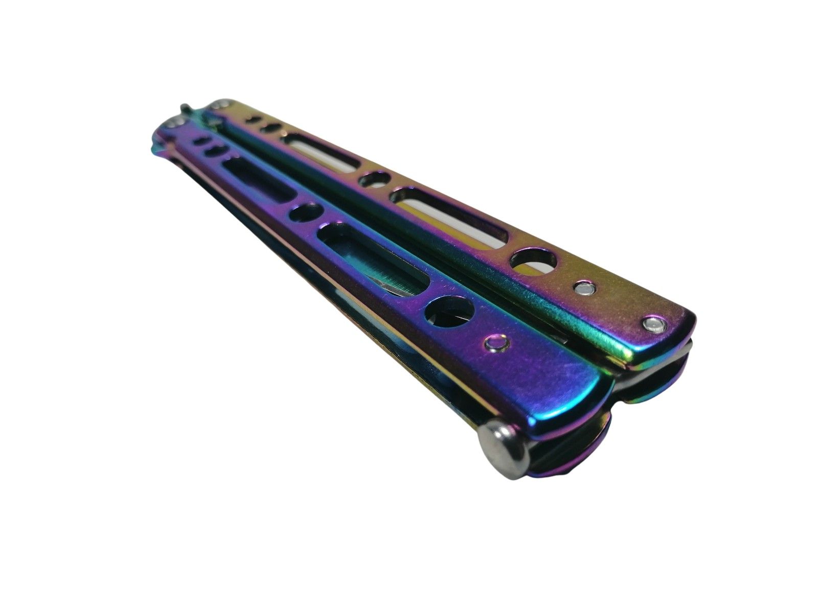Cutit, Briceag fluture, Balisong, Butterfly 21.5 cm, Rainbow Classic