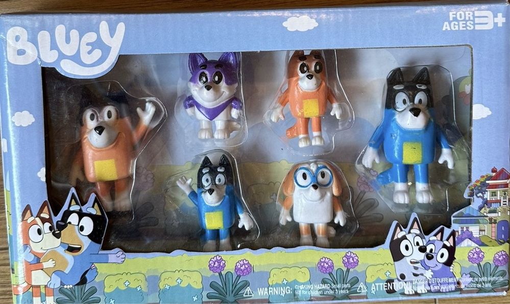 Figurine Bluey 6 personaje, familia si prietenii