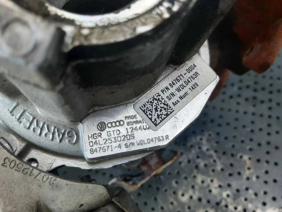 turbina 1.6 tdi dgt vw golf 7  tiguan audi a3 8v seat  leon skoda octavia 3  04l253020s