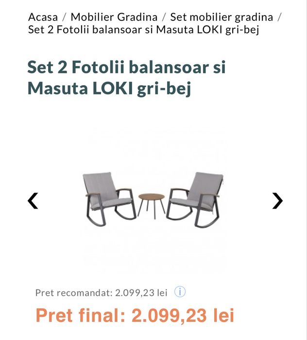 Set balansoare exterior - Mobexpert