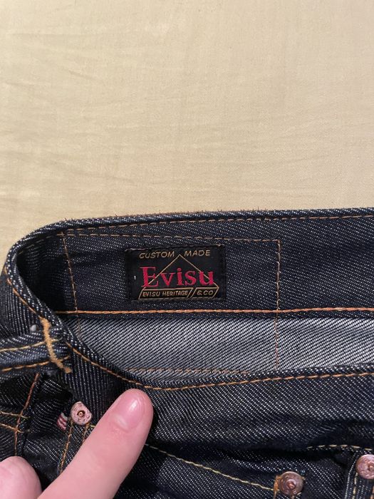 Vand blugi EVISU Komainu Daicock 3D Embroidery Carrot Fit Jeans #2017!