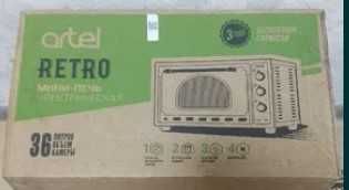 Новая Мини печь Artel MD 3618 L Retro, бежевая, электрическая духовка