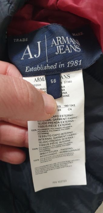 Armani Jeans AJ Puffer  56 - XL / 2XL ОРИГИНАЛ! Мъжко Двулицево Яке