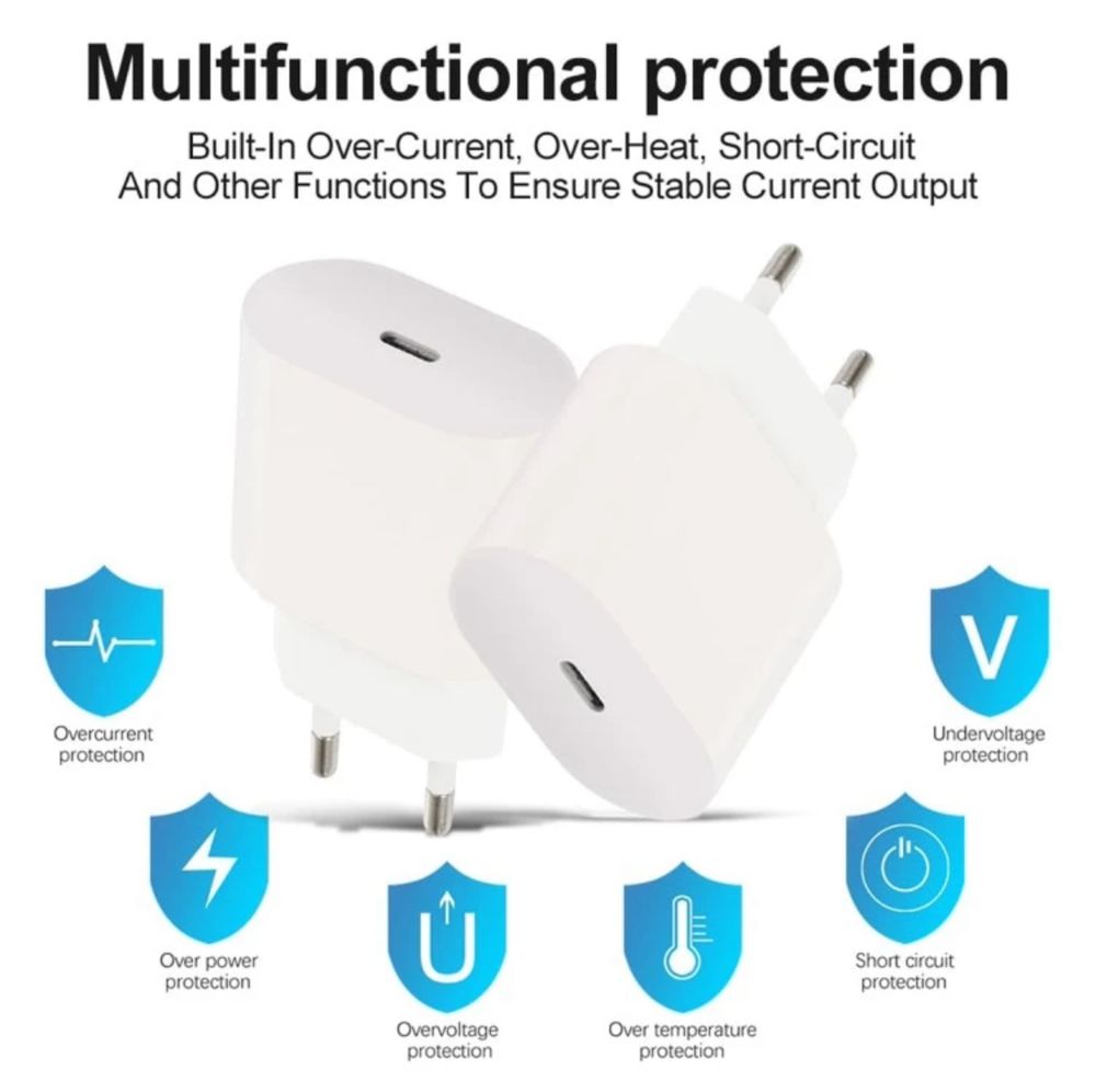 Pachet charger/incarcaror + cablu FAST Charge Iphone Type C