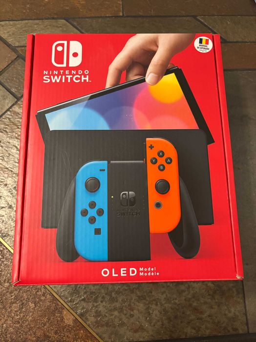 Nintendo Switch OLED Full box + extra accesorii (garantie extinsa)