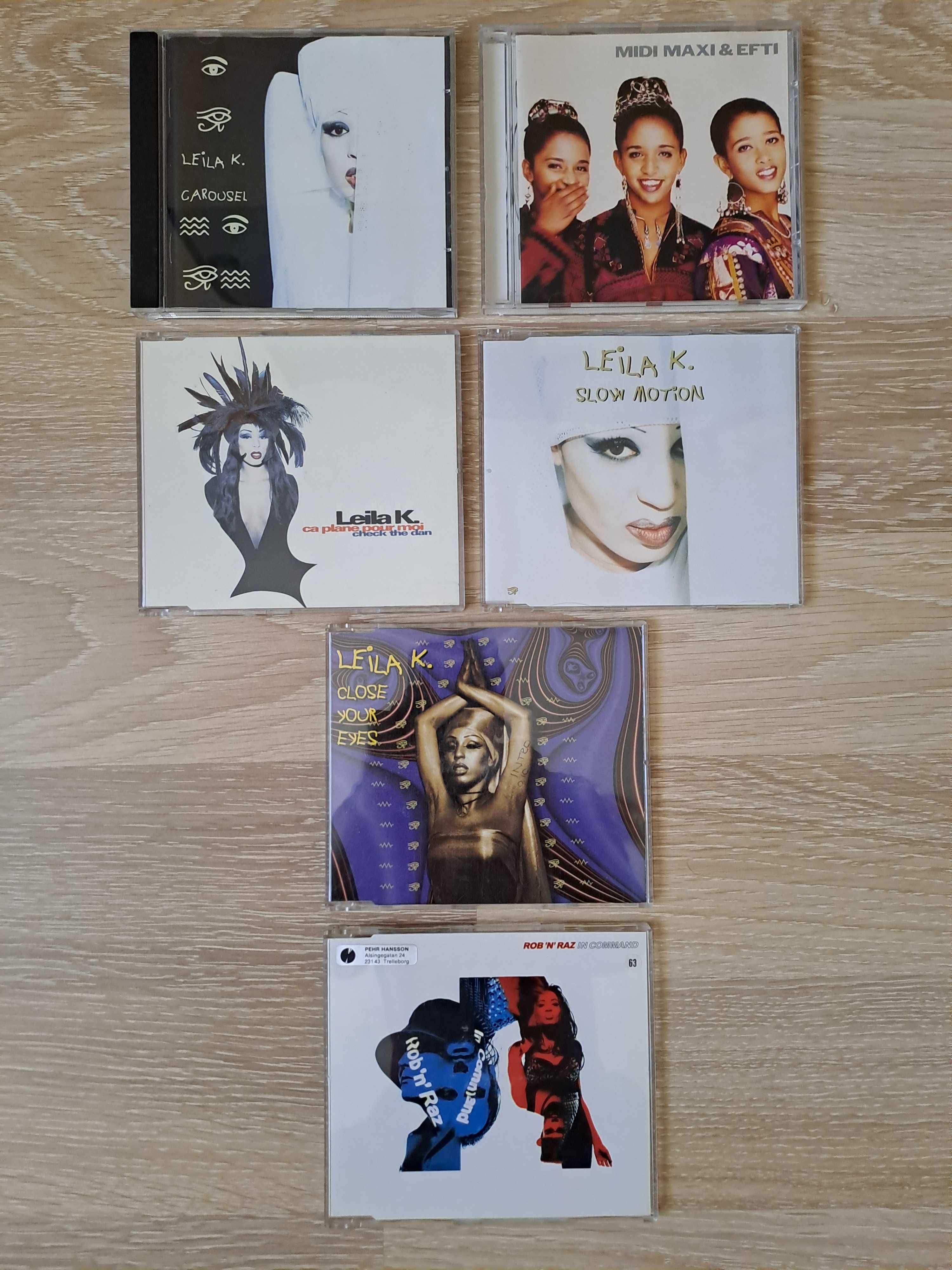Pachet 7 CD Originale-Leila K.+Midi Maxi & Efti +Rob 'N' Raz-Eurodance