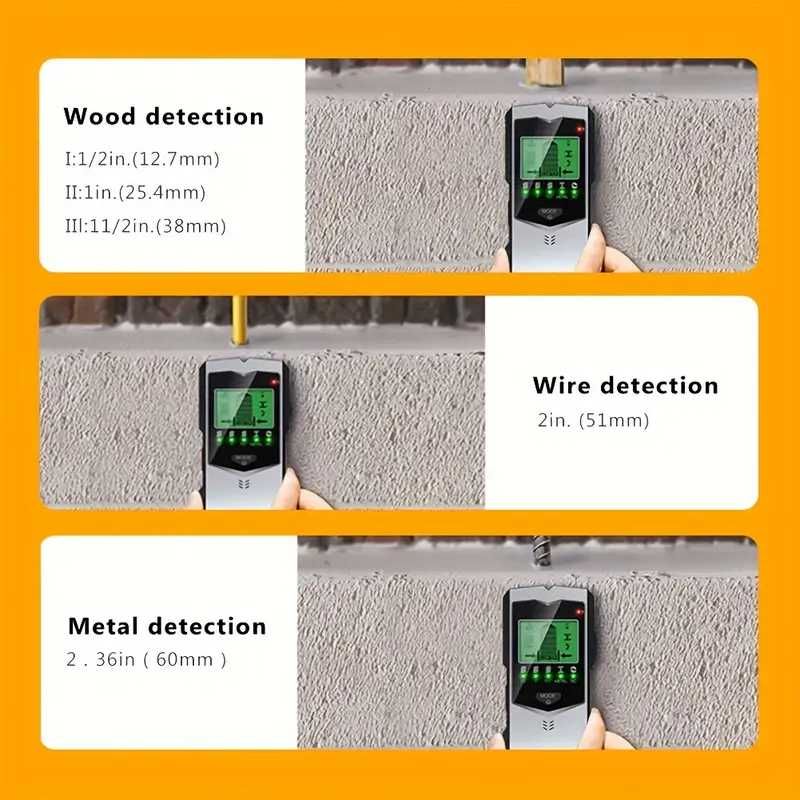 Detector 5-in-1 Scaner de Perete Localizare Cabluri Electrice Metale