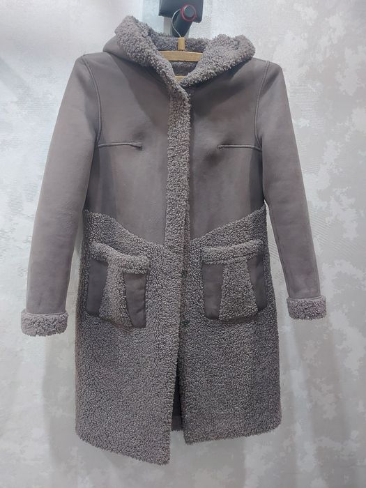 Искусственная двусторонняя дублёнка, отличное состояние, размер 44–46