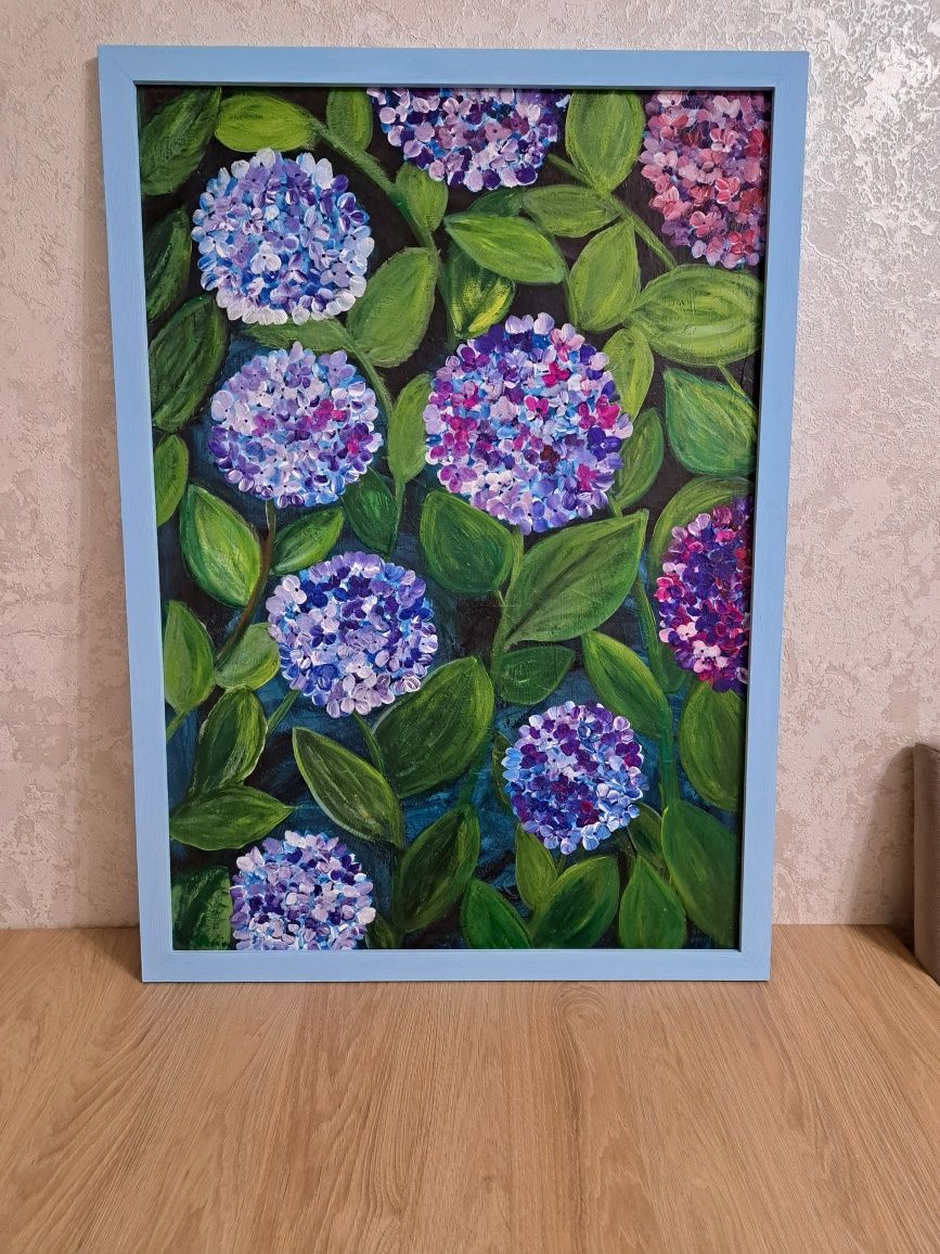 Картина цветы Гортензии