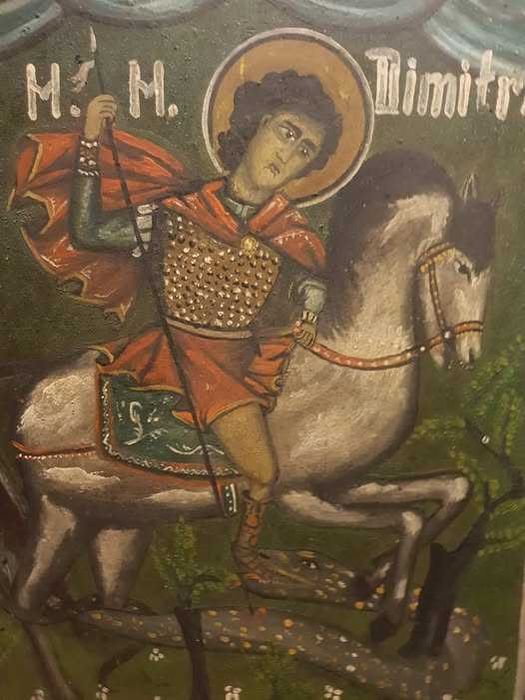 Icoana veche Sfantul Dumitru-Dimitrie