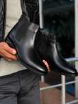 Ghete chelsea 46 lucrate manual Pollini NOI piele naturala moale
