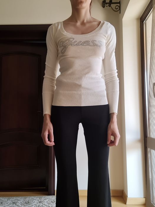 Bluză albă Guess cu spate interesant