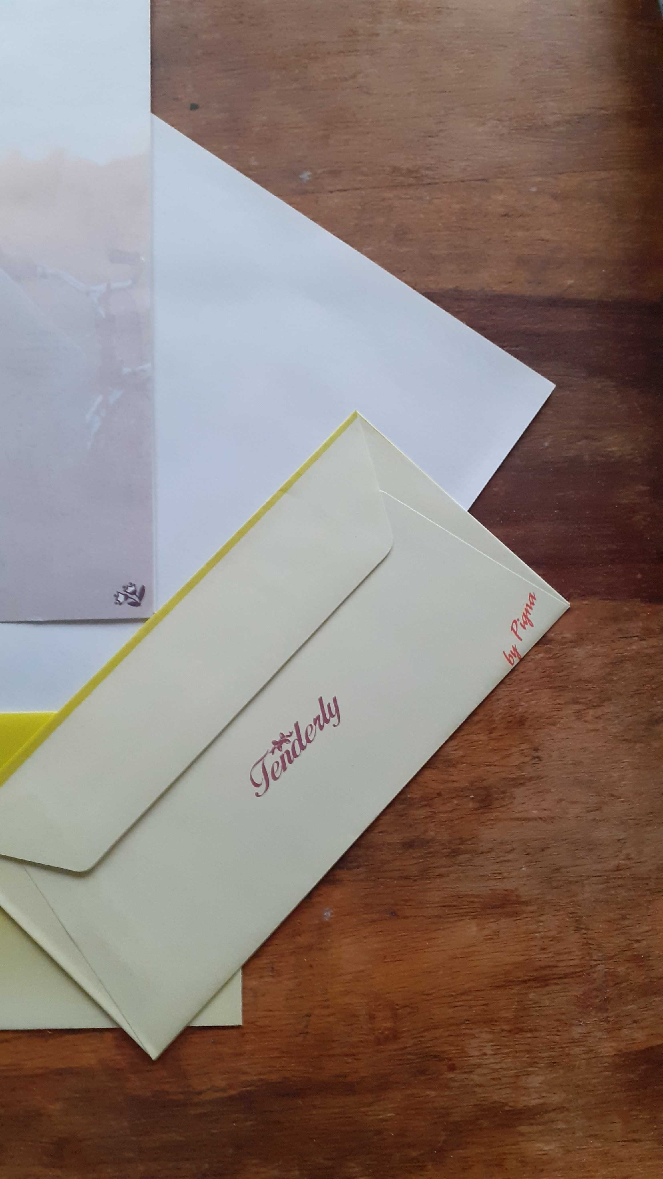 плик и лист за писмо луксозен комплект цветни Пиня Италия Pigna Italy