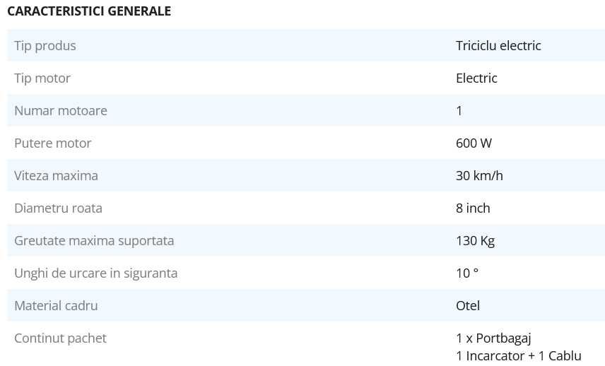 Triciclu electric Magnet