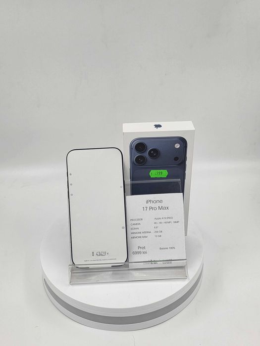 Iphone 17 PRO MAX Nou Neactivat  256GB Purple Garantie 24 luni CashBox