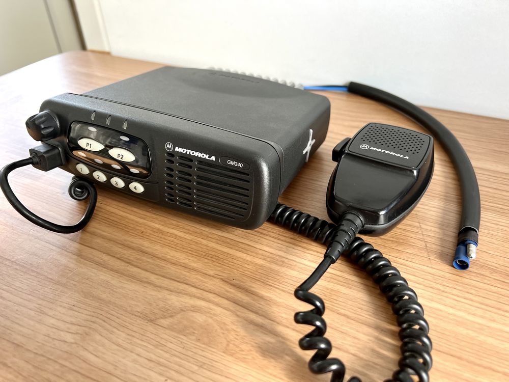 Statie radio VHF Taxi Motorola GM340 cu microfon original 25W