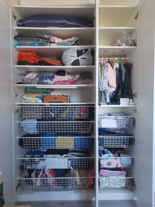 Трикрилен гардероб с копници ИКЕА 150/236/60