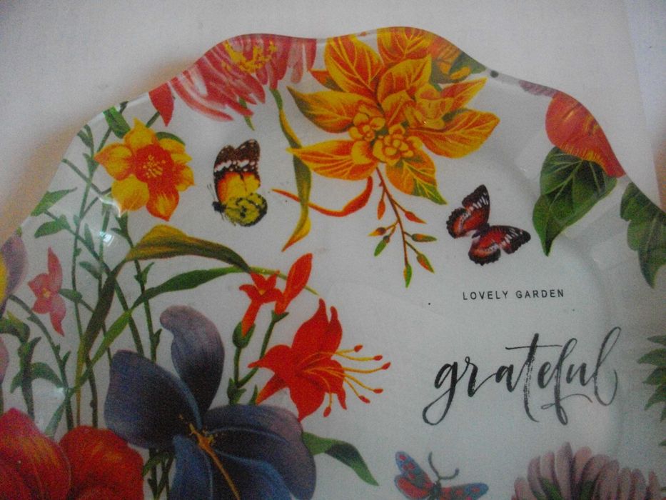 Стъклени Цветни Чинии-2 бр-Нови-ф195/200мм-Lovery Garden