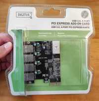 Adaptor Placa PCI Express la USB 3.0 cu 4 porturi, NOUA