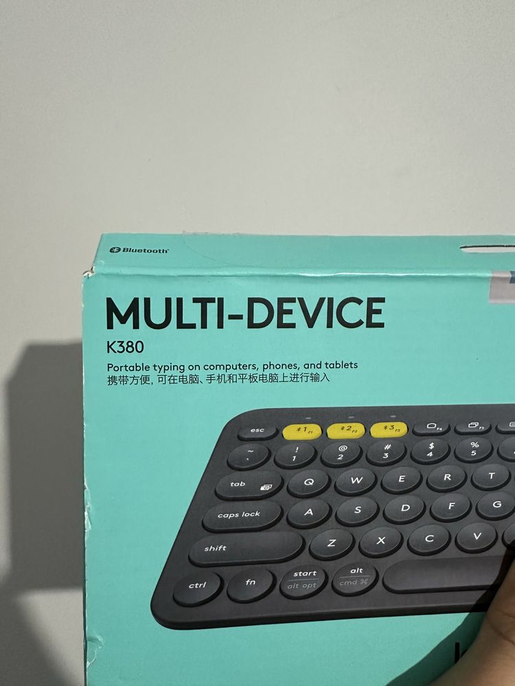 Клавиатура Безжична Logitech K380, Bluetooth, Multi-Device, Тъмносива
