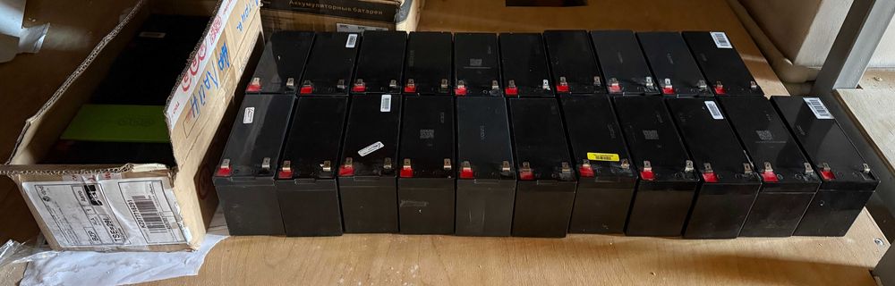 30 батарей Б/У от ИБП UPS, НЕ рабочие! все за 10 тыс тг.