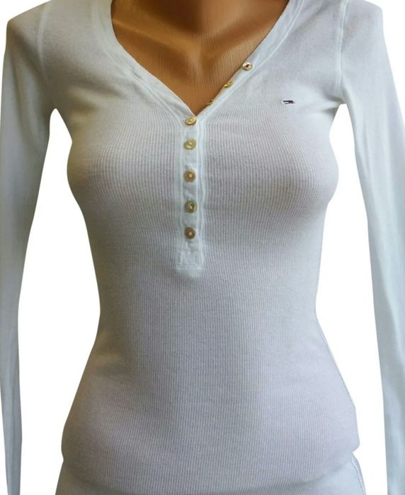 Bluza NOUĂ originala alba tommy hilfiger din bumbac