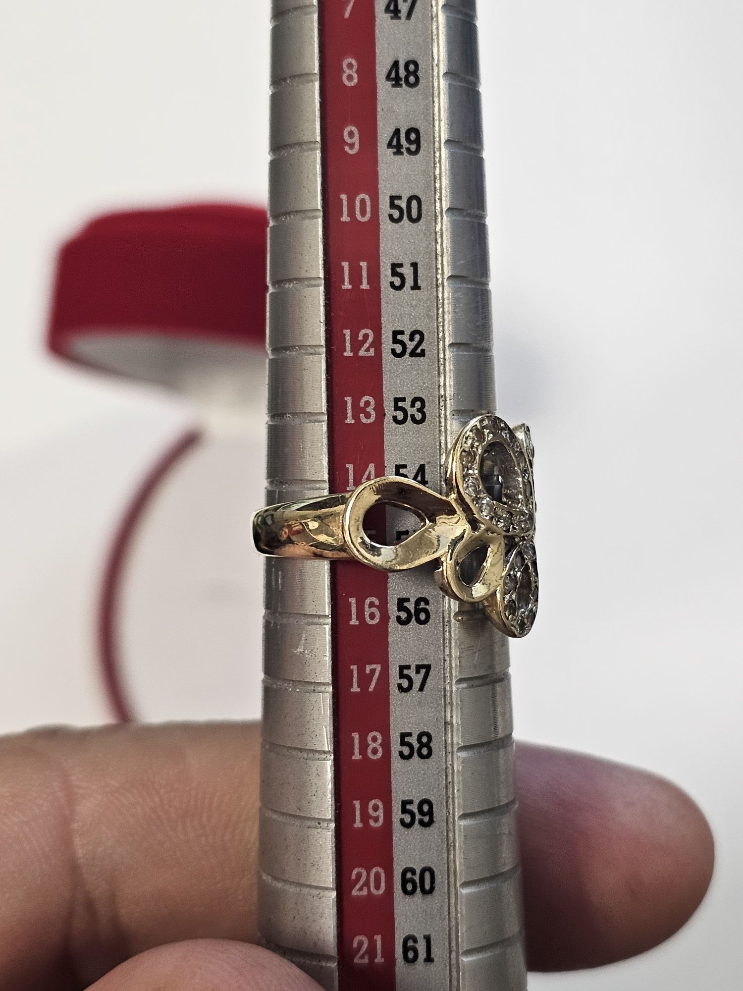 Vand inel dama din aur 14 k 4.23 g