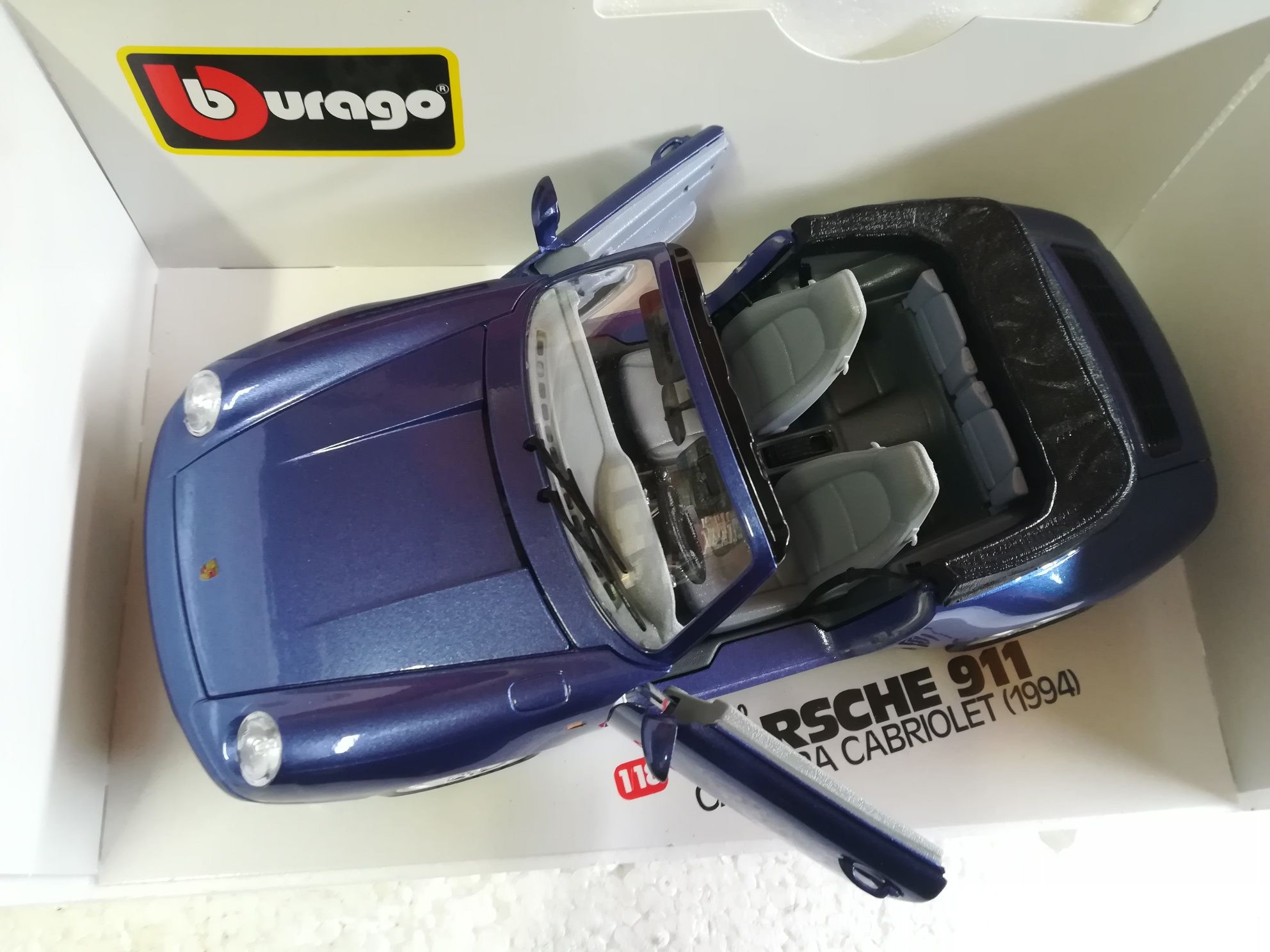 Porsche Carrera Cabriolet 1994, Bburago macheta metalica scara 1:18