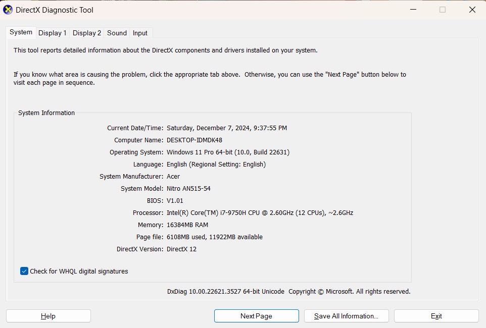 Acer Nitro 5 (AN515-54)