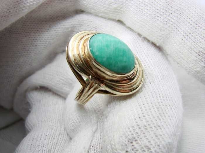 Unicat Inel Aur 14K Cu Amazonit Natural